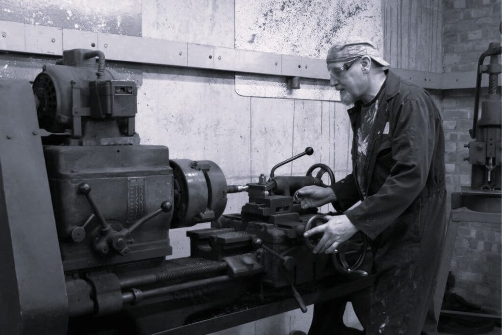 Werkbank für Drehmaschine Test